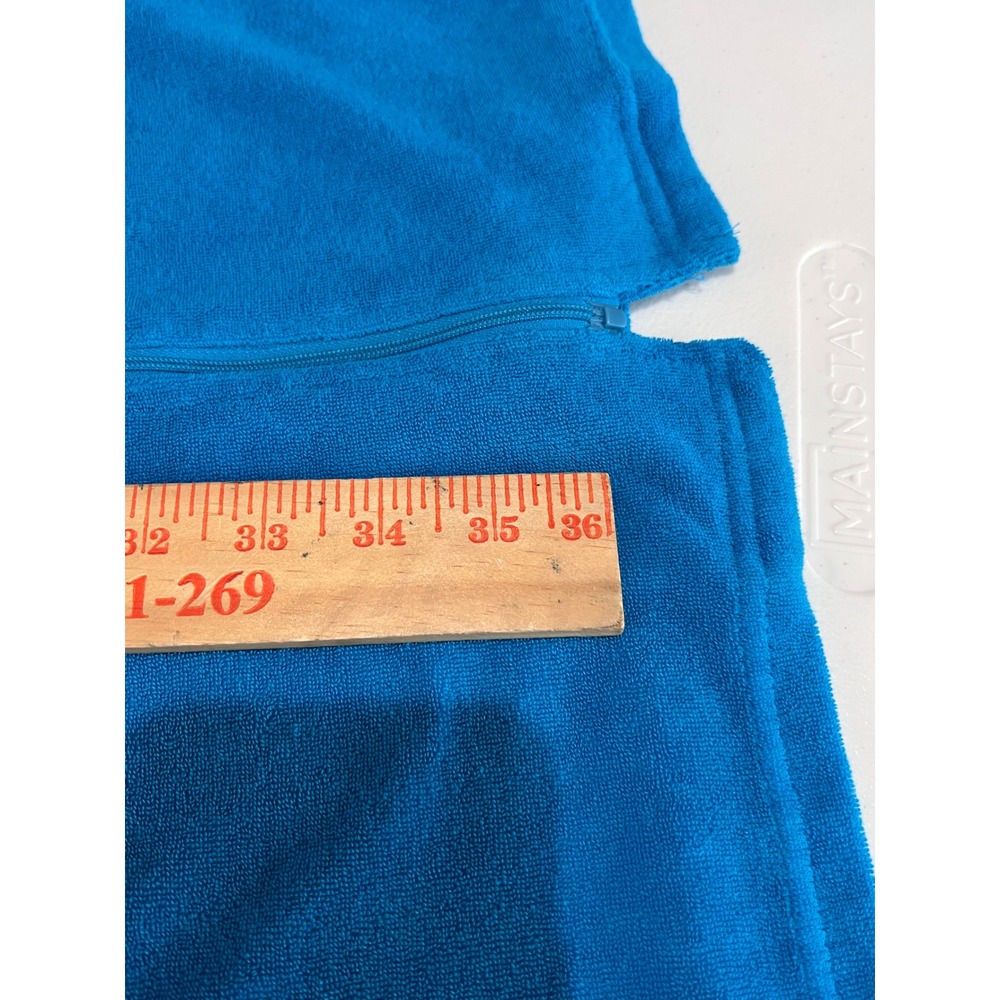 NWT Swimsuits For All Womens Blue Terry Cover Up Hoodie Zip Swim Cover Sz 38/40 - Picture 12 of 12
